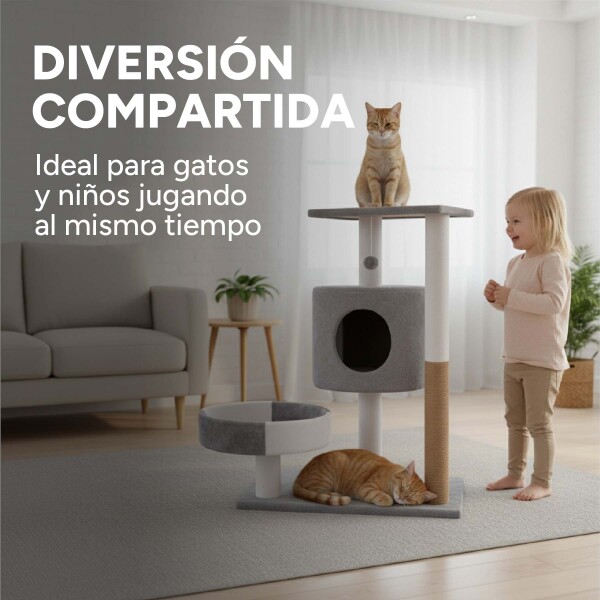 Gimnasio Rascador Para Gato Cama Torre Casa 3 Pisos Raton Gimnasio Rascador Para Gato Cama Torre Casa 3 Pisos Raton