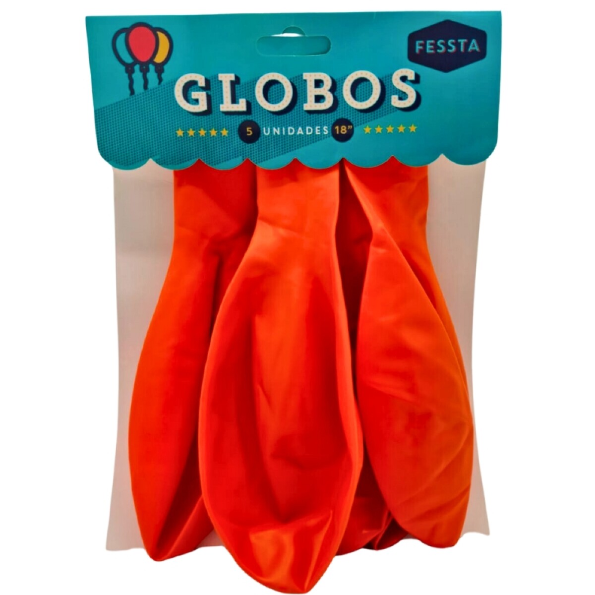 Globos X5 Tamaño R18 - Naranja Liso 