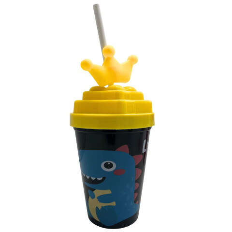 Vaso Dino 400Ml Amarillo