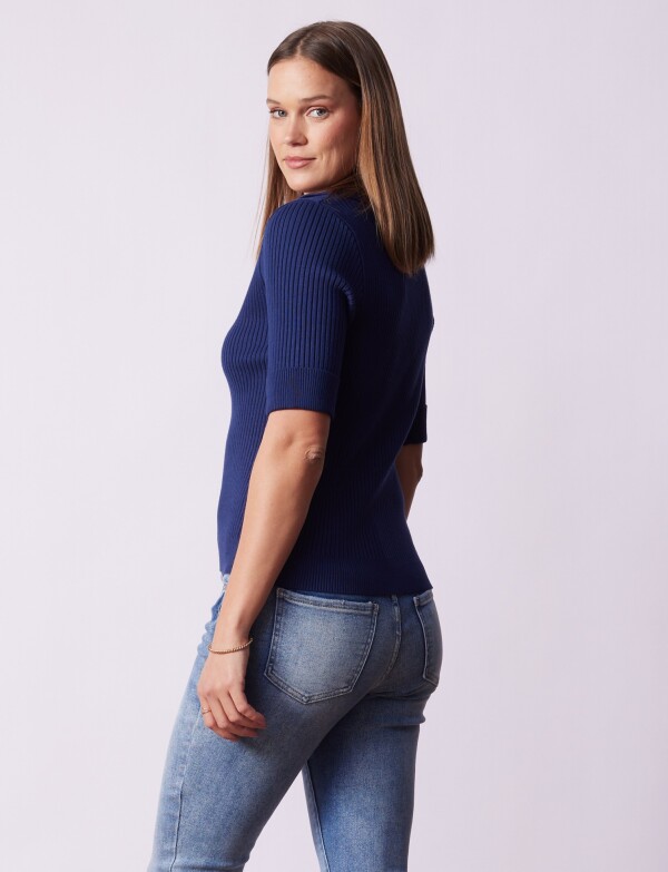 Buzo Escote En V AZUL