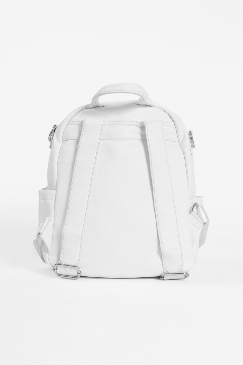 Mochila bandolera con cordón blanco