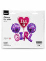 GLOBOS ITS A GIRL SET X 4 ROSADO