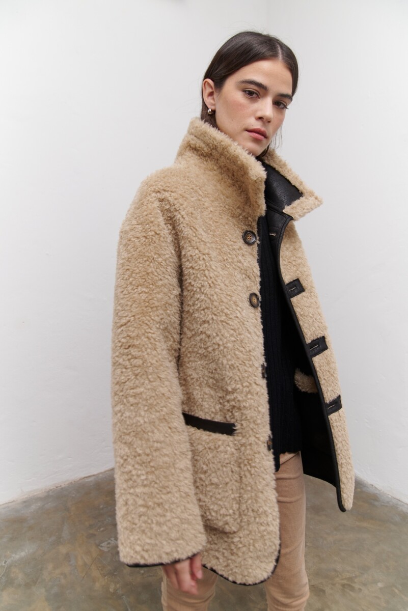 CAMPERA CORDERITO - NEGRO 