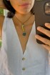 Raw Stone Necklace Turquesa
