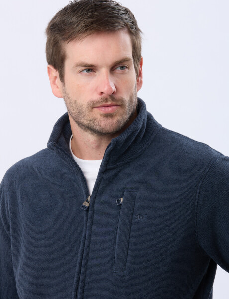 CAMPERA POLAR TEXTURADO LIVIANA Azul