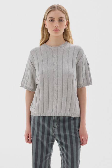 Knit T-shirt Jody Gris Melange