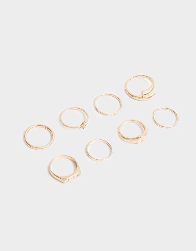 Sets Anillos Metal diferenciado Anillos Sets De Metal - Dorado