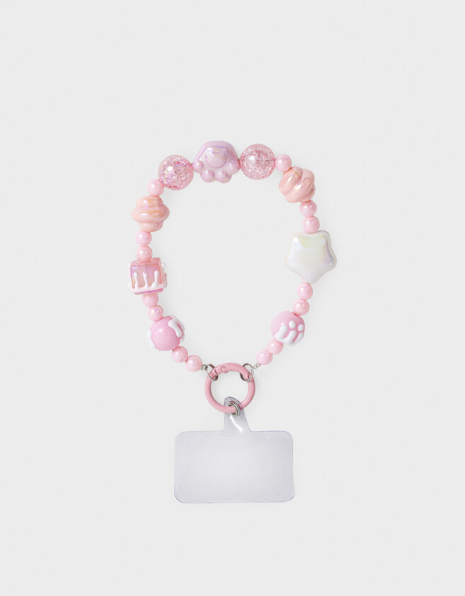 Accesorios De Celular Varios Strap De Mostacillas Para Celular - Rosa Claro