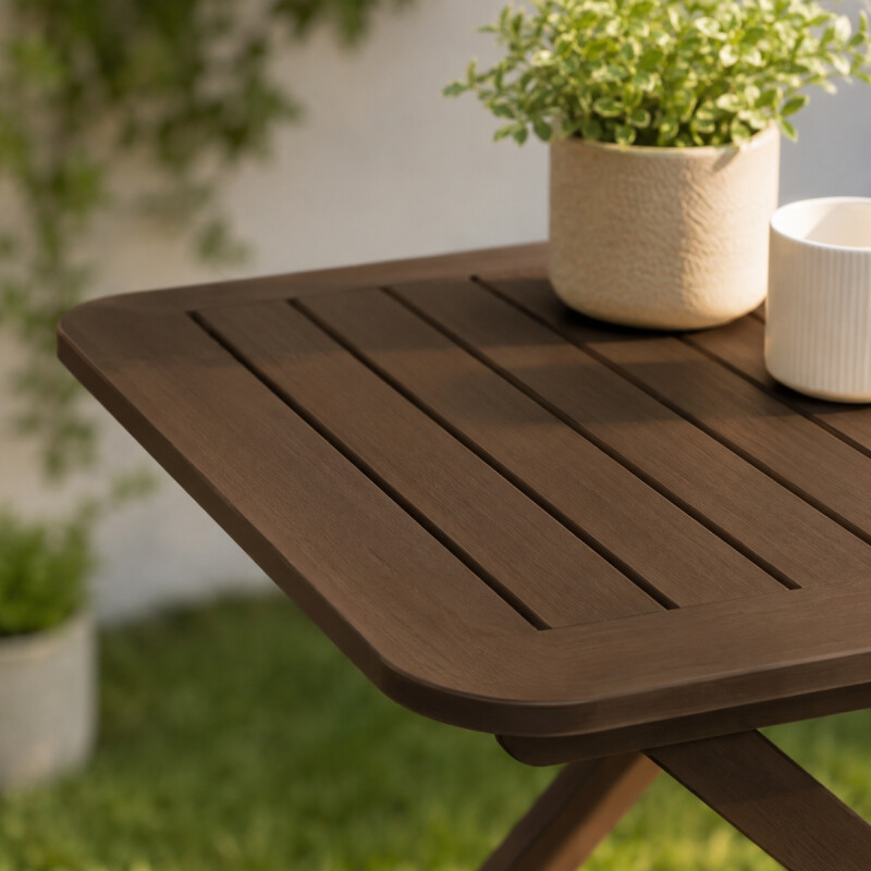 Mesa plegable de jardín resistente MADERA