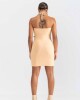 Vestido sin mangas color nude U