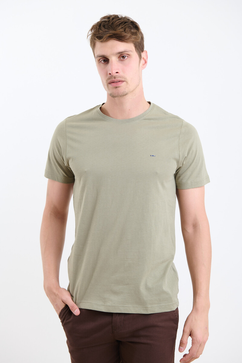 T-SHIRT HARRINGTON LABEL - Verde 