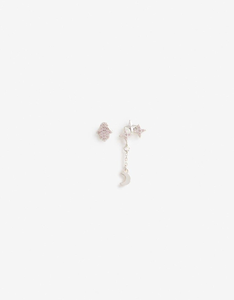 Aros Pasantes Cubic zirconia Aros Pasantes Cubic Zirconia - Plateado