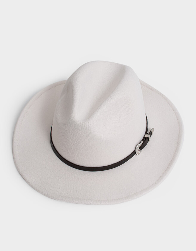 Sombreros Boho Sombrero Fedora - Blanco Crudo