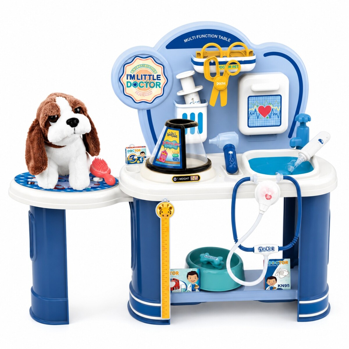 Juego mi pequeña veterinaria con mascota - celeste 