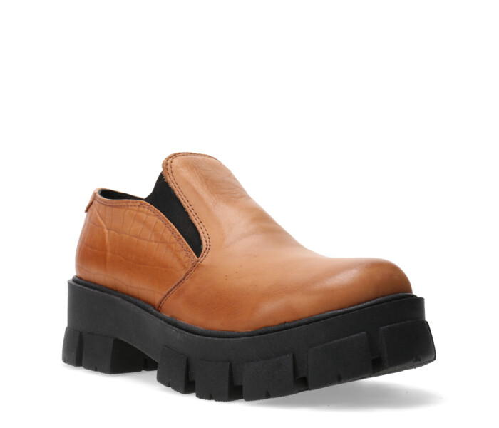 Zapato de cuero con plataforma Maiz