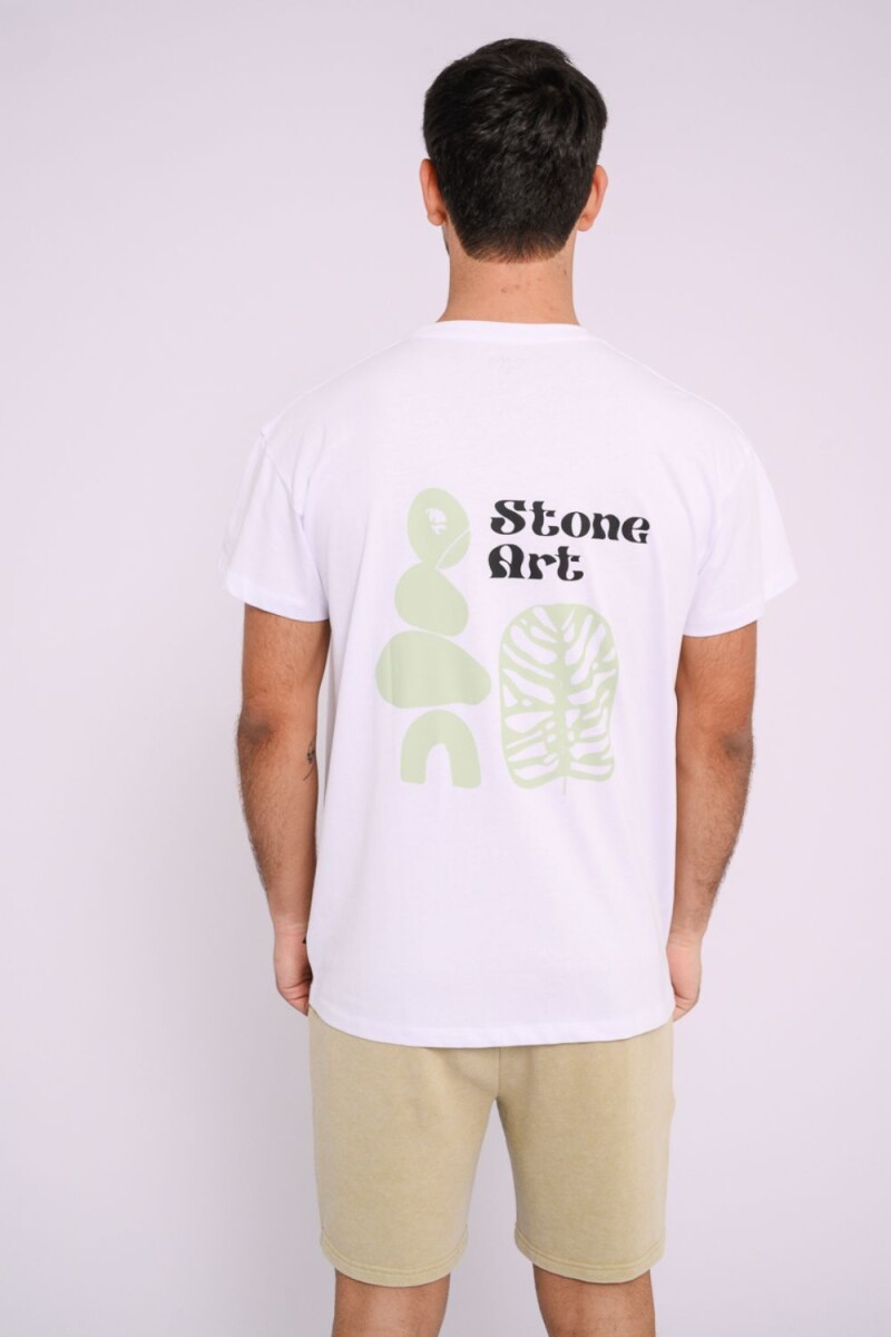 Remera oversize estampada - Blanco 