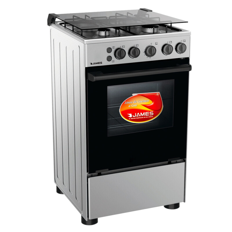 Cocina Gas James C 510 Mit 4 Hornallas Termocupla Seguridad Color Plateado Cocina Gas James C 510 Mit 4 Hornallas Termocupla Seguridad Color Plateado