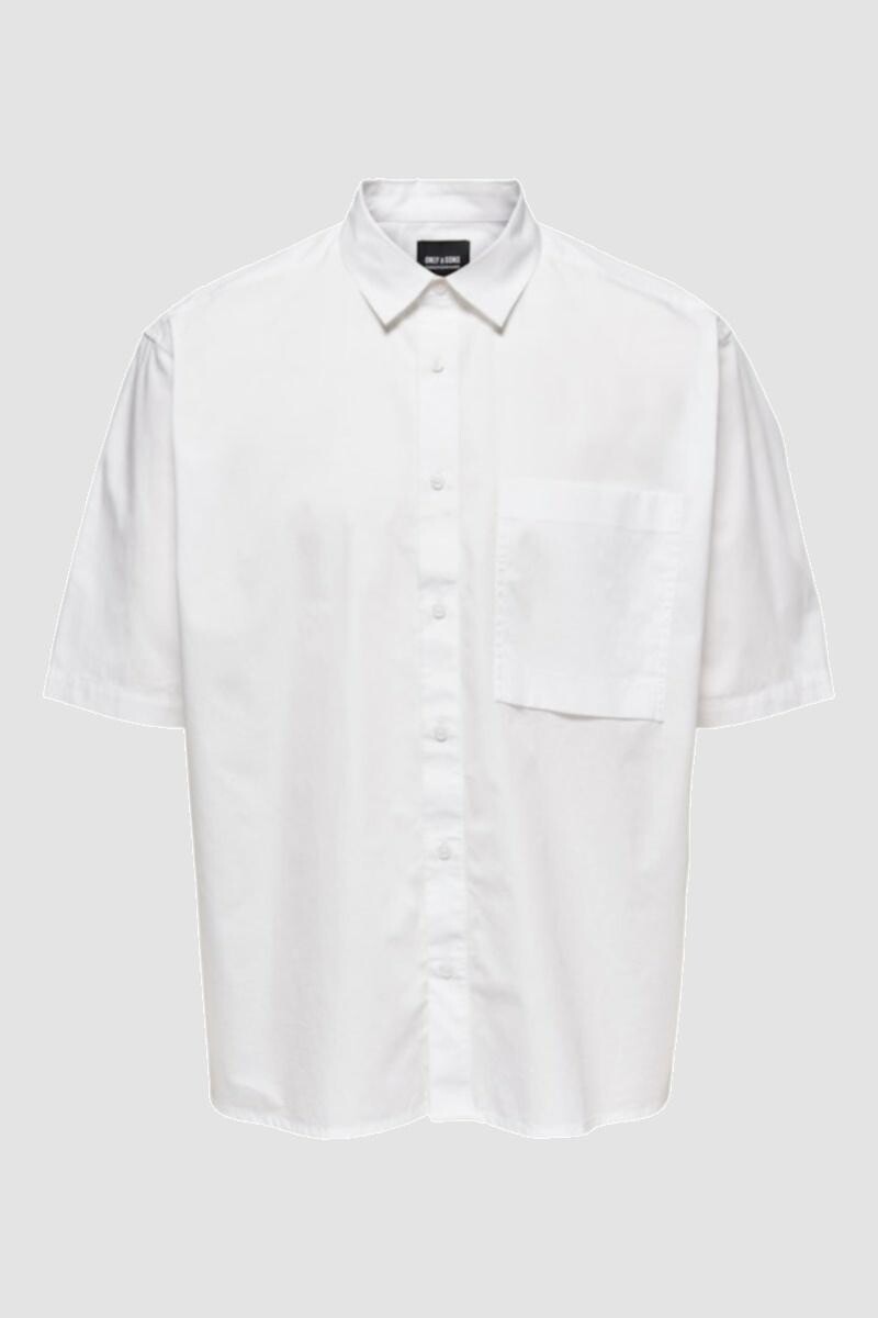 Camisa Manga Corta - Boxy Pocket - Bright White 