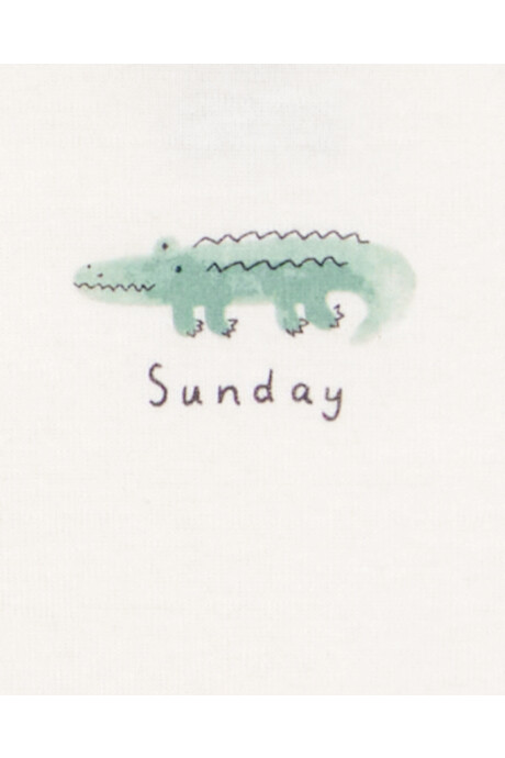 Pack siete bodies de algodón, manga corta, estampa animales Sin color