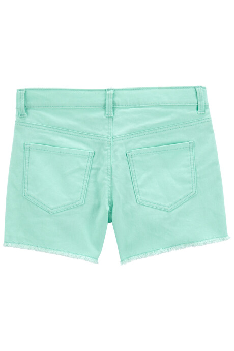 Short de sarga con dobladillo crudo Sin color
