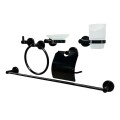 KIT DE ACCESORIOS PARA BAÑO 6 PIEZAS NEGRO MATE KIT DE ACCESORIOS PARA BAÑO 6 PIEZAS NEGRO MATE