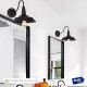Pack X2 Aplique Galponero Estilo Industrial Vintage Spot26cm Negro