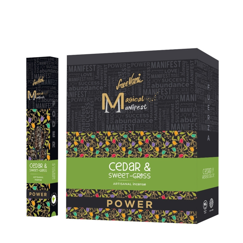 INCIENSO SREE VANI MANIFIESTO 30 GR X12 Cedro/hierba Dulce
