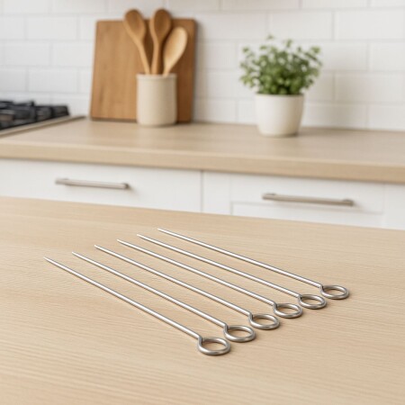 PINCHO BROCHETTE ACERO INOX 30CM X 6 CORRINA PINCHO BROCHETTE ACERO INOX 30CM X 6 CORRINA