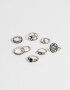 Sets Anillos Piedra Set De Anillos Con Piedras - Plateado Antique Silver