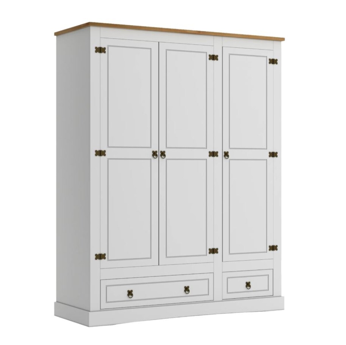 Ropero 3 Puertas 2 Cajones Blanco Línea Mexicana 1782 