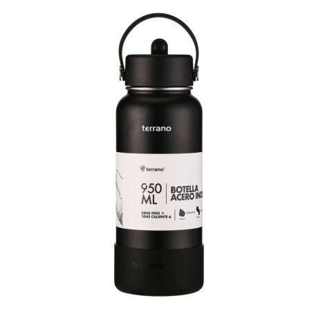 Botella Térmica Con Pico 950Ml. Negro