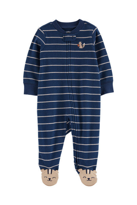 Pijama una pieza de algodón con pie y estampa ardilla Pijama una pieza de algodón con pie y estampa ardilla