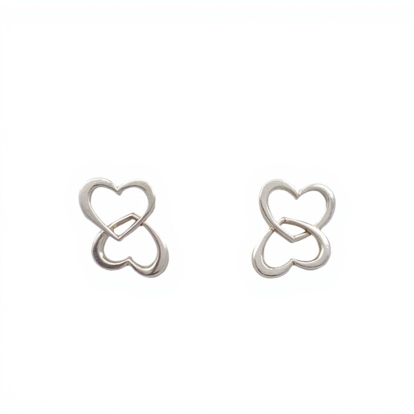 Caravanas Corazón enlazado-Plata 925-Sin piedra-CA3488 sinpiedra