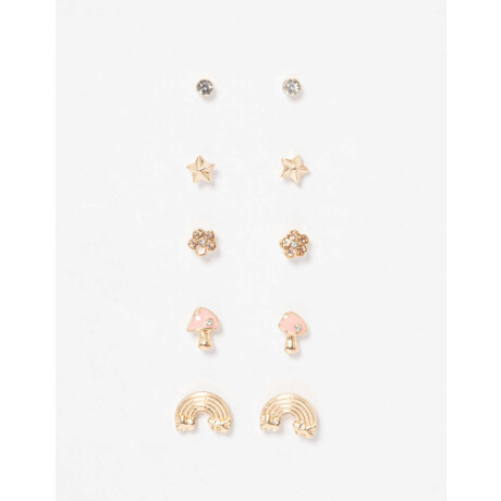 Set De Aros Funny Dorado