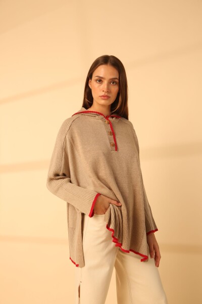 Canguro Mela Beige, visón y rojo