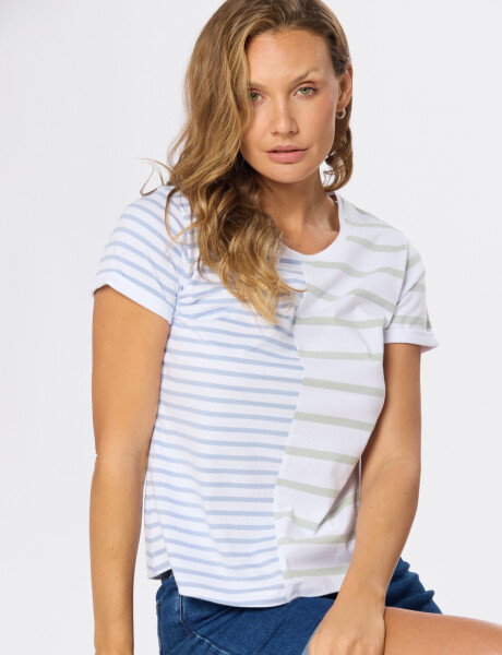 REMERA RAYADA Blanco