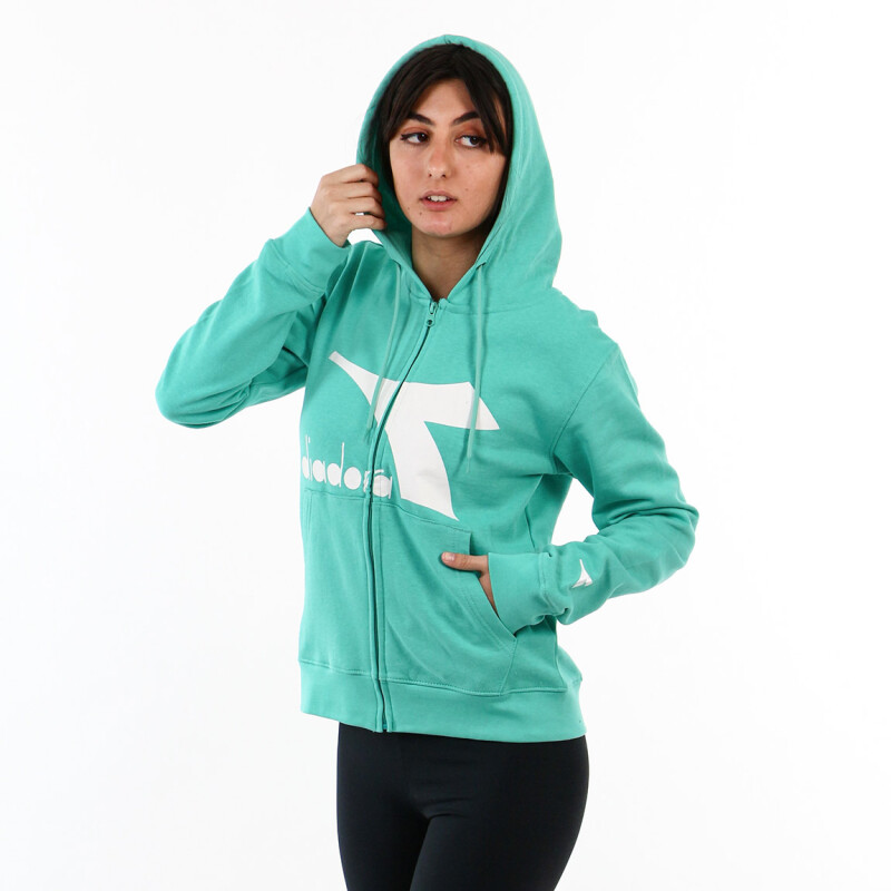 Campera Deportiva Algodón de Mujer Diadora Aguamarina