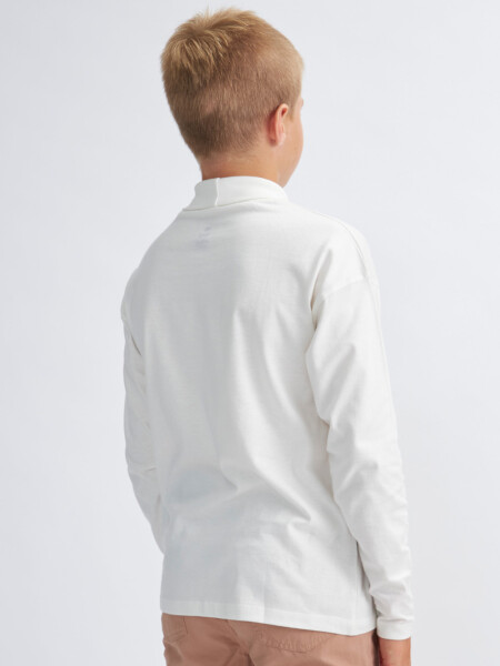 Camiseta cuello alto Crudo