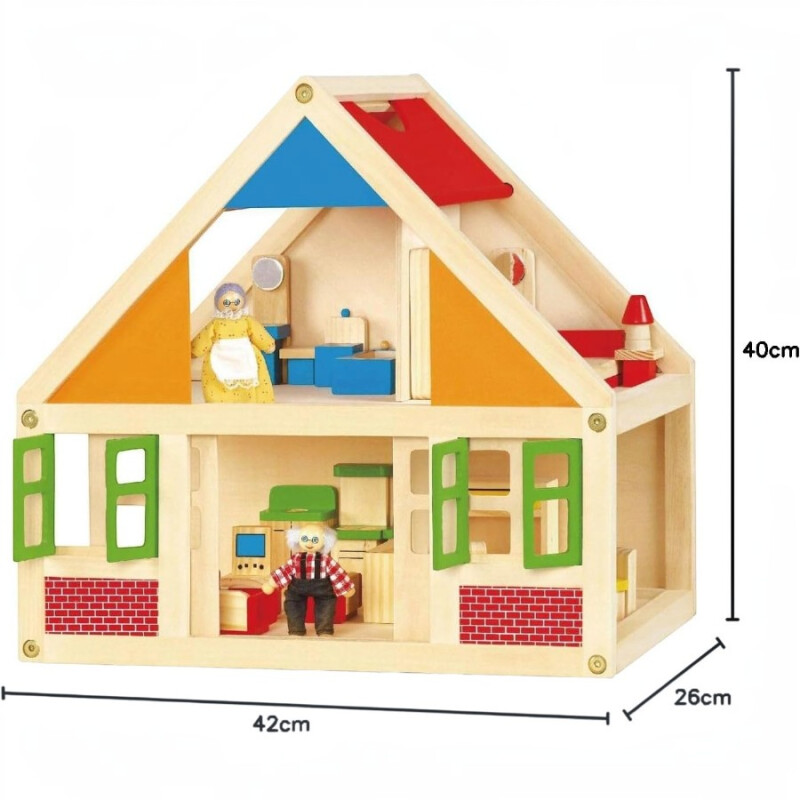 Casa de Muñecas de Madera Viga 2 Pisos Casa de Muñecas de Madera Viga 2 Pisos