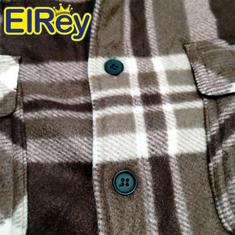 Campera Camisa Leñadora Cangurito Capucha Botones Marron