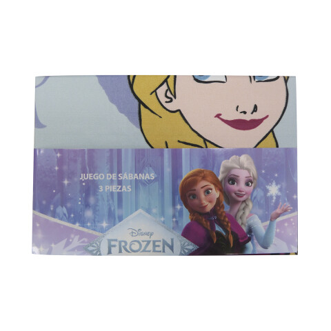 Juego Sábanas Infantil Frozen 1 Plaza 100% Microfibra CELESTE