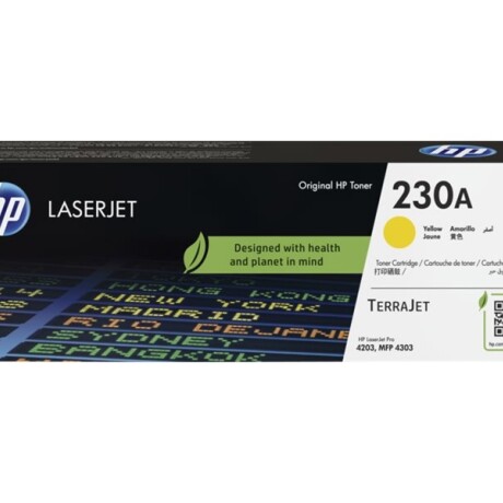 HP 230A - Amarillo - original - LaserJet - cartucho de tóner (W2302A) - para Color LaserJet Pro MFP 4301, MFP 4303 HP 230A - Amarillo - original - LaserJet - cartucho de tóner (W2302A) - para Color LaserJet Pro MFP 4301, MFP 4303