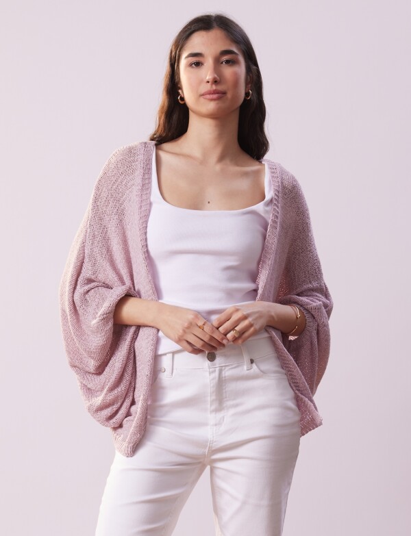 Cardigan Calado LAVANDA CLARO