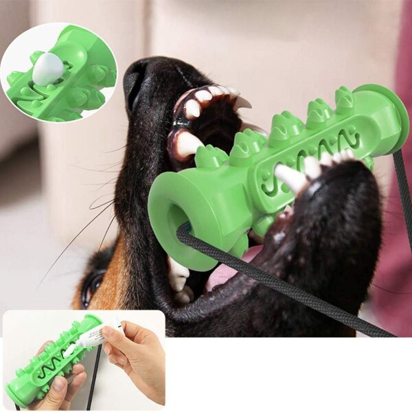Juguete Dental Mascota Limpiador Higiene Morder Perros Color Variante Verde