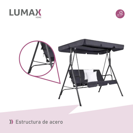 Hamaca Jardín con Toldo Hierro Exterior Gris