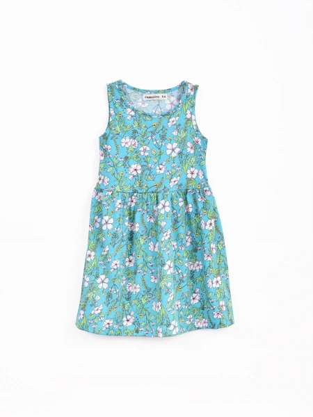 VESTIDO POPURRI TURQUESA