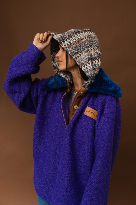 Buzo Crazy Bear Violeta / Azul