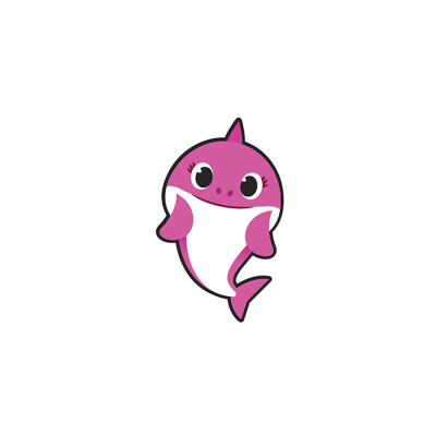 Jibbitz™ Charm Mommy Shark Rosa