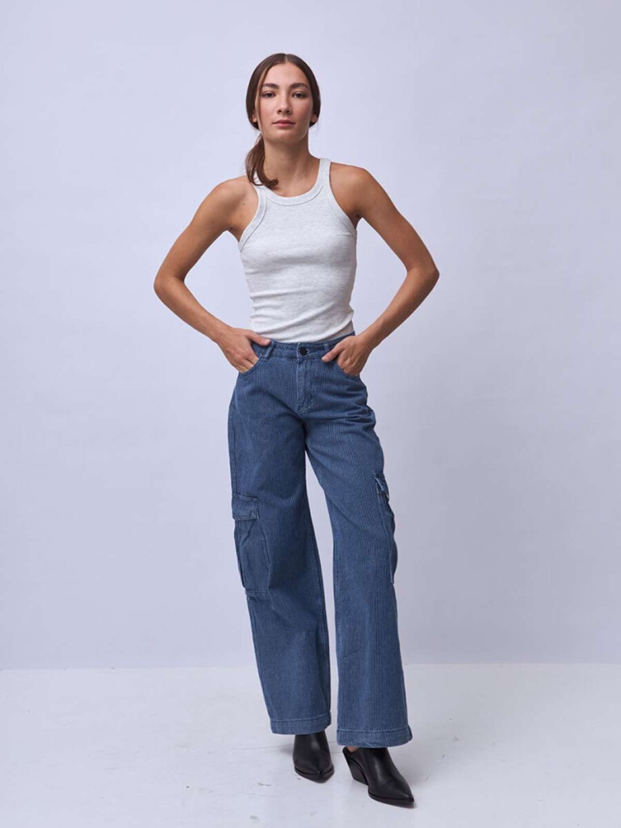 Wideleg Cleo - Dark Blue 