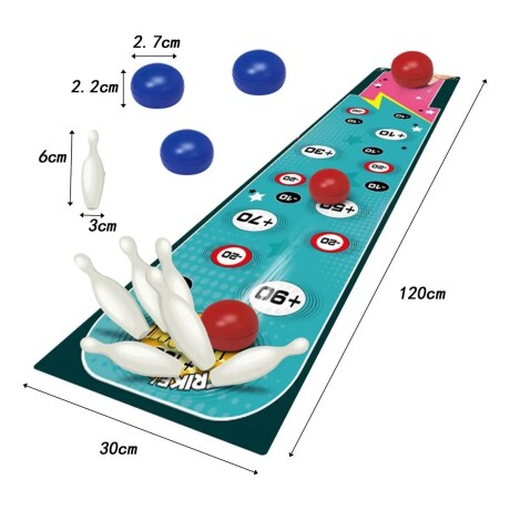 Juego de Mesa 2 en 1 Deslizante Bolos y Tejo 001